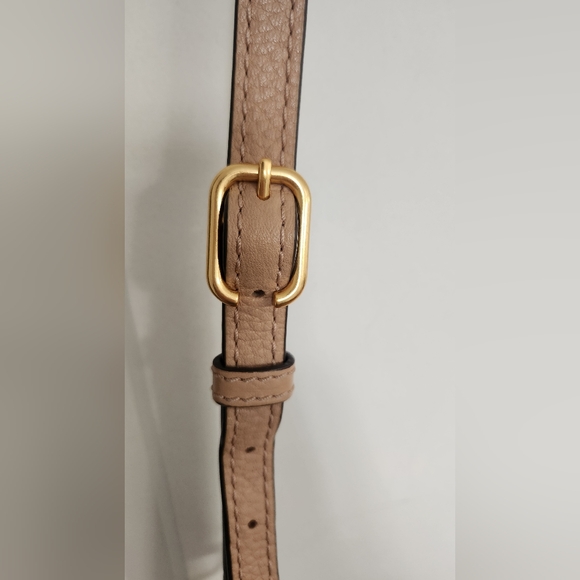 Tory Burch Beige Leather Crossbody Bag with Tassel - Picture 8 of 12
